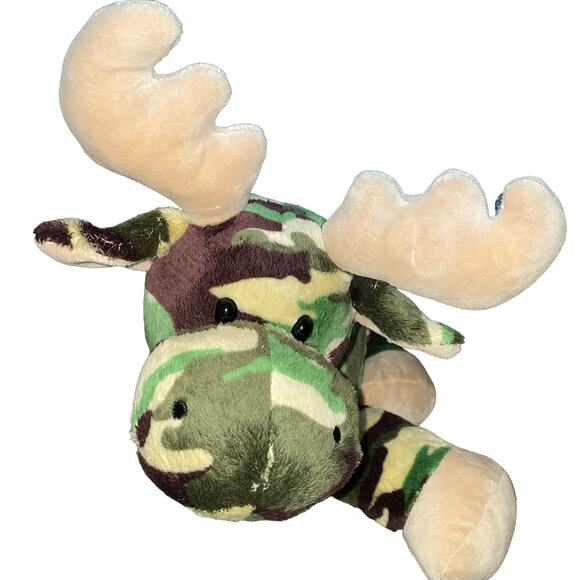 Mary Meyer Plush Moose Team Camo Stuffed Animal Antlers Nursery 40930 Green 12" - Picture 5 of 14